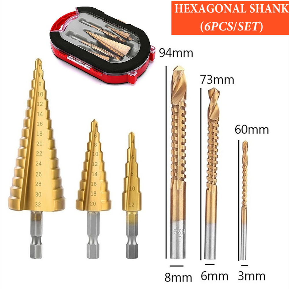 Tooltekt® Titanium Plating Drill Bit Set(6pcs)