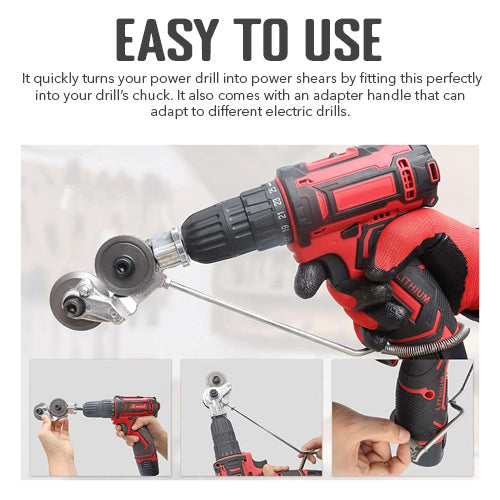 Tooltekt® Electric Drill Shears Attachment Cutter