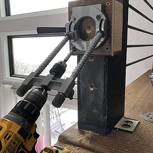 Multi-Angle Drill Guide with Chuck, Drill Press Stand, Adjustable Angle Drill Holder Guide, Stand Drill Guide Attachment