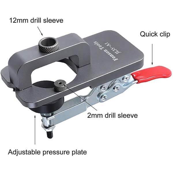 Woodworking Hole Drilling Guide Locator 35mm Hinge Boring Jig levoite