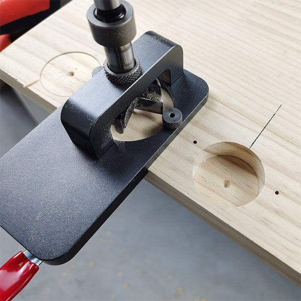 Woodworking Hole Drilling Guide Locator 35mm Hinge Boring Jig levoite