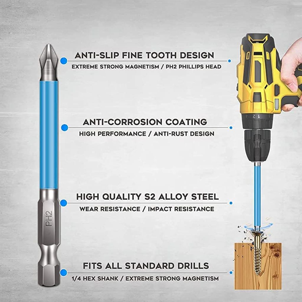Tooltekt® Anti-Slip Drill Bit Set (6 Pcs)