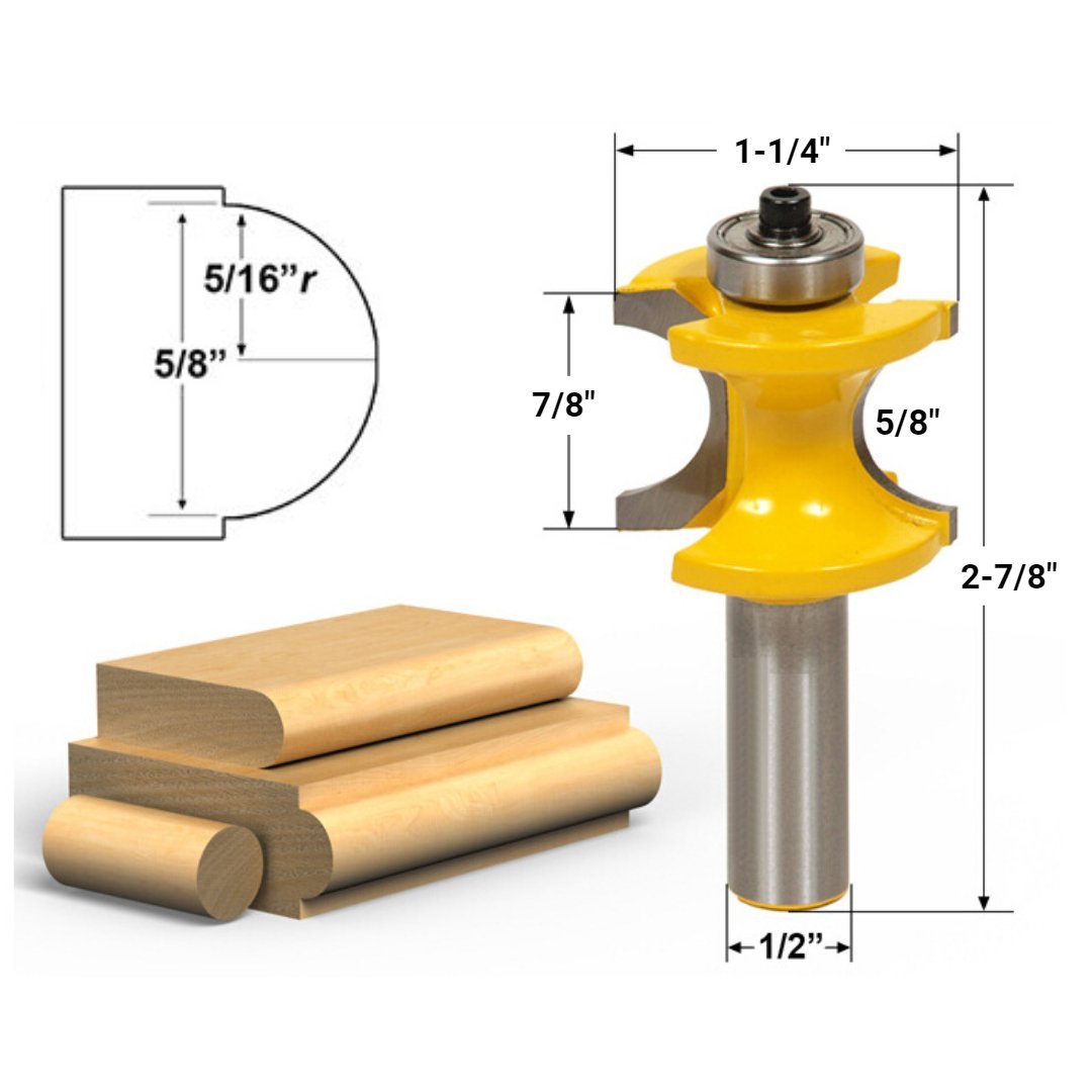 Tooltekt® Bullnose Router Bits - 1/2" Shank