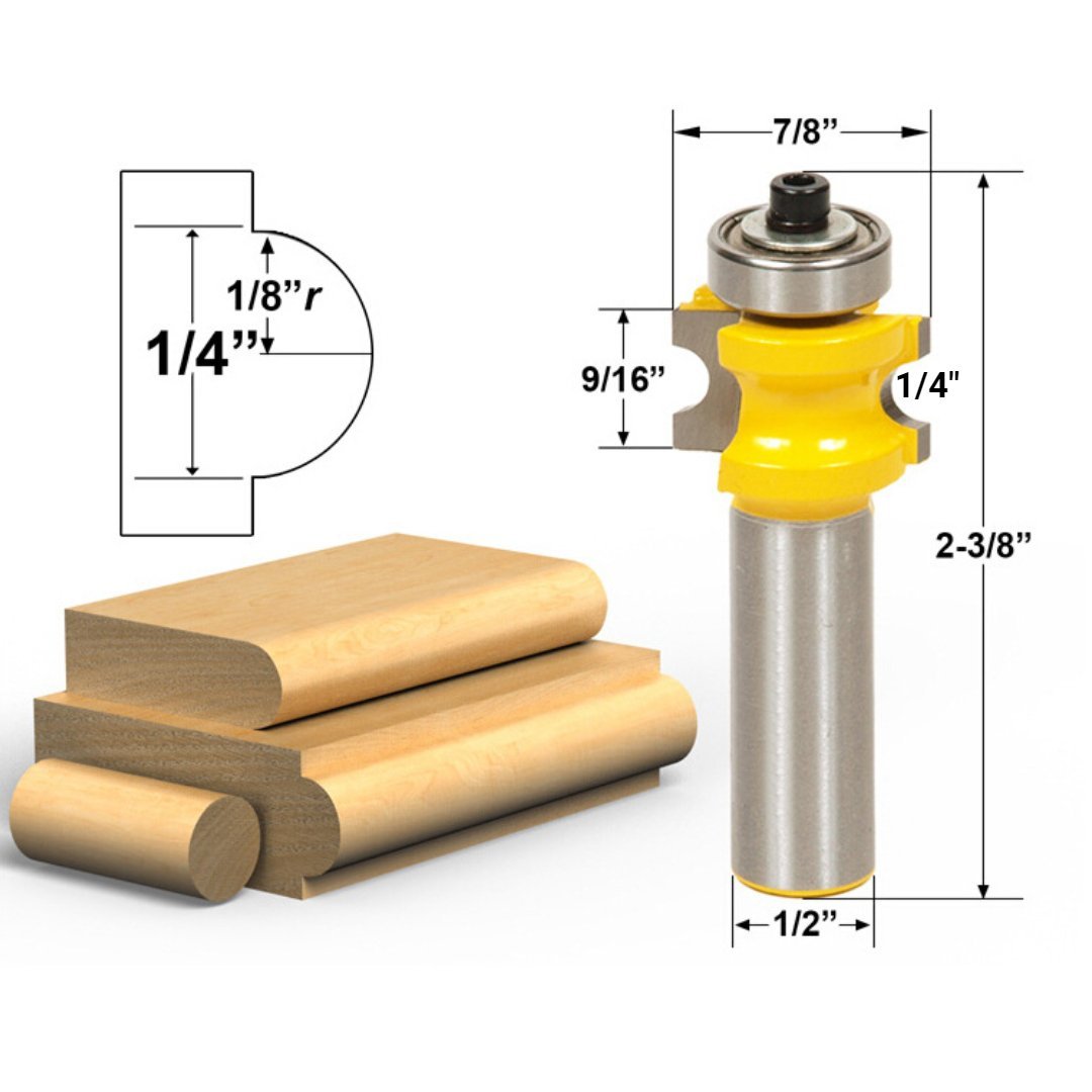 Tooltekt® Bullnose Router Bits - 1/2" Shank