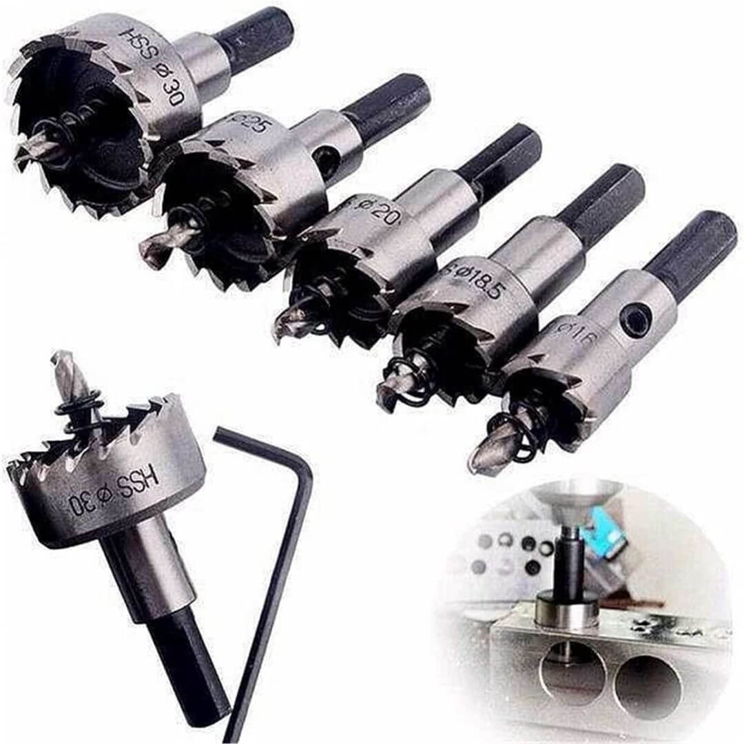 Tooltekt® Drill Bit Hole Set for Metal (5 pcs)