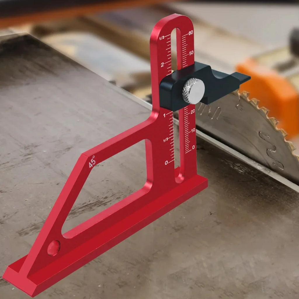 Table saw and router height setting gauge
