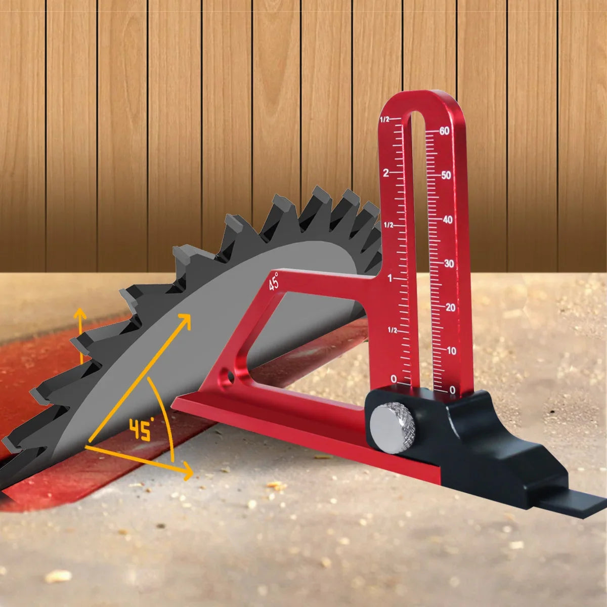 Table saw and router height setting gauge, photo 3