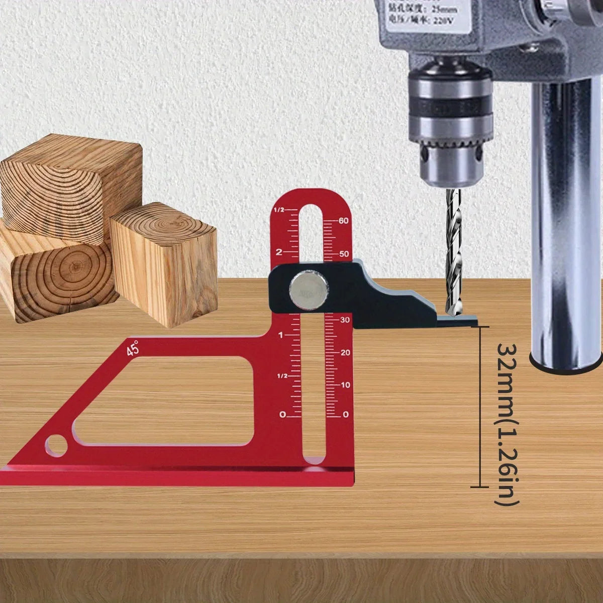 Table saw and router height setting gauge, photo 5