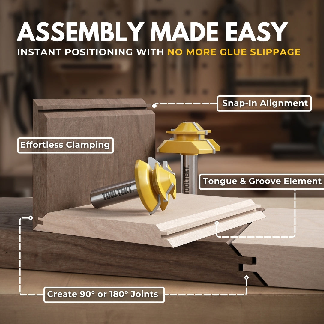 TimberLock® 45° Lock Miter Router Bit - 1/2