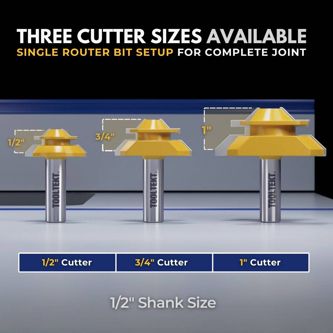 TimberLock® 45° Lock Miter Router Bit - 1/2