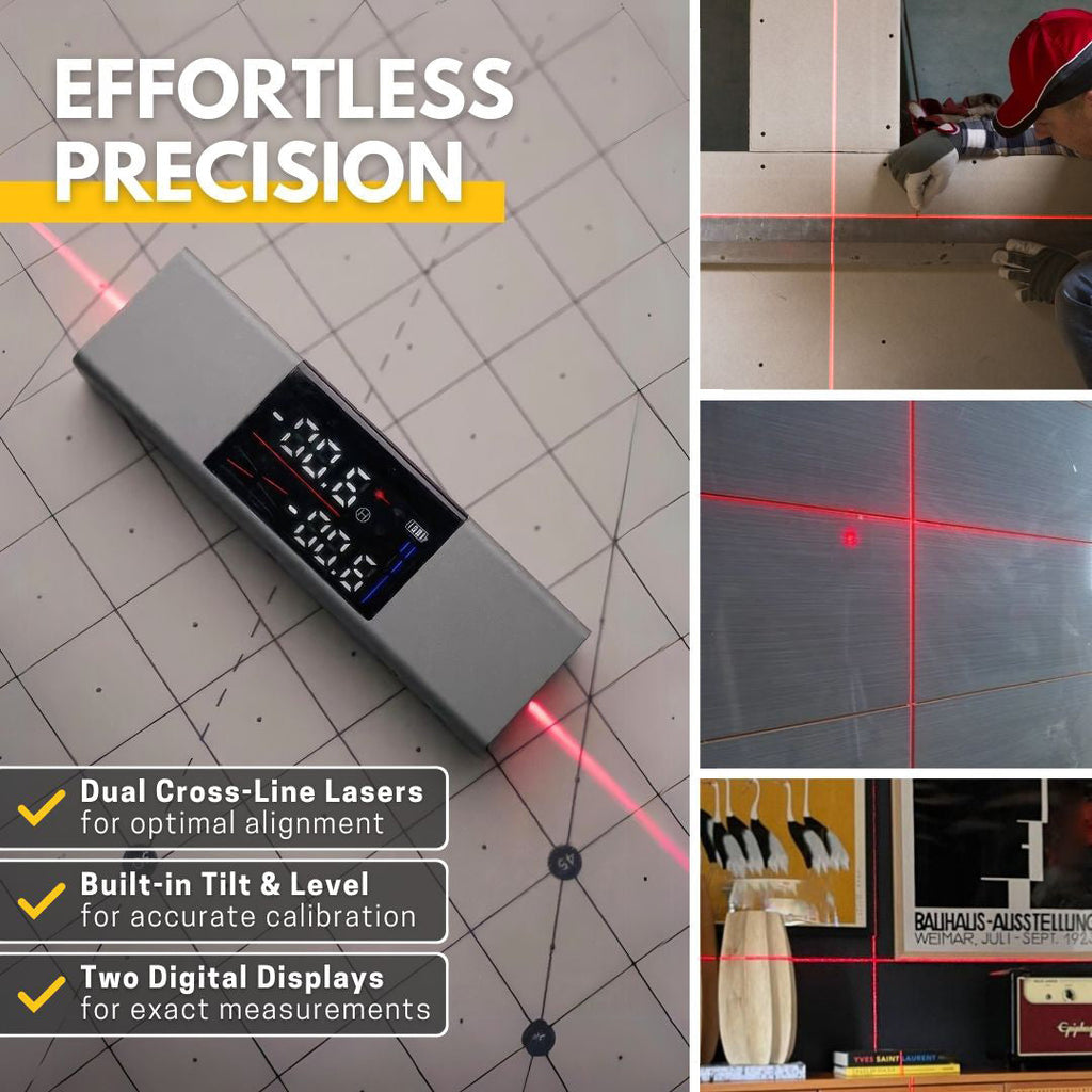 Tooltekt dual cross-line laser level with digital displays, photo 3