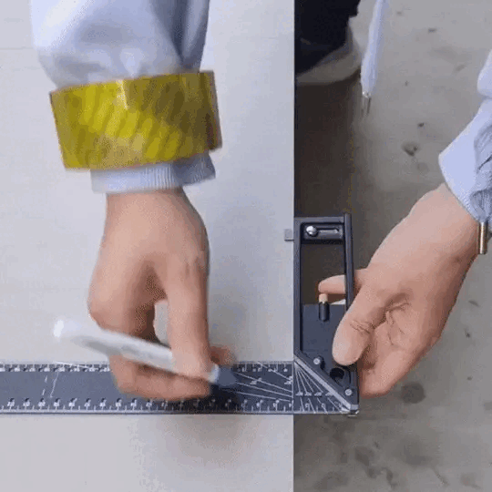 Using A Ruler Gif Tooltekt® Woodworking Square Ruler