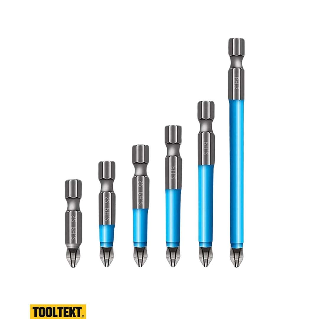 Tooltekt anti-slip screwdriver bit set
