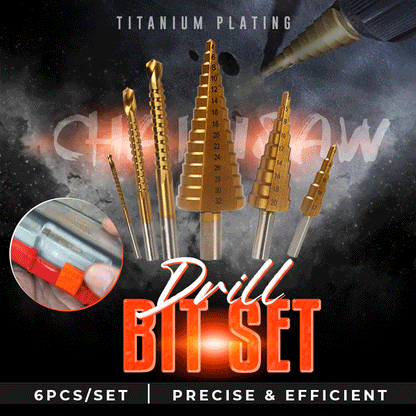 Tooltekt® Titanium Plating Drill Bit Set（6pcs）