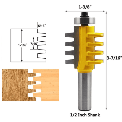 Tooltekt® Finger Joint Router Bit - 1/2" Shank